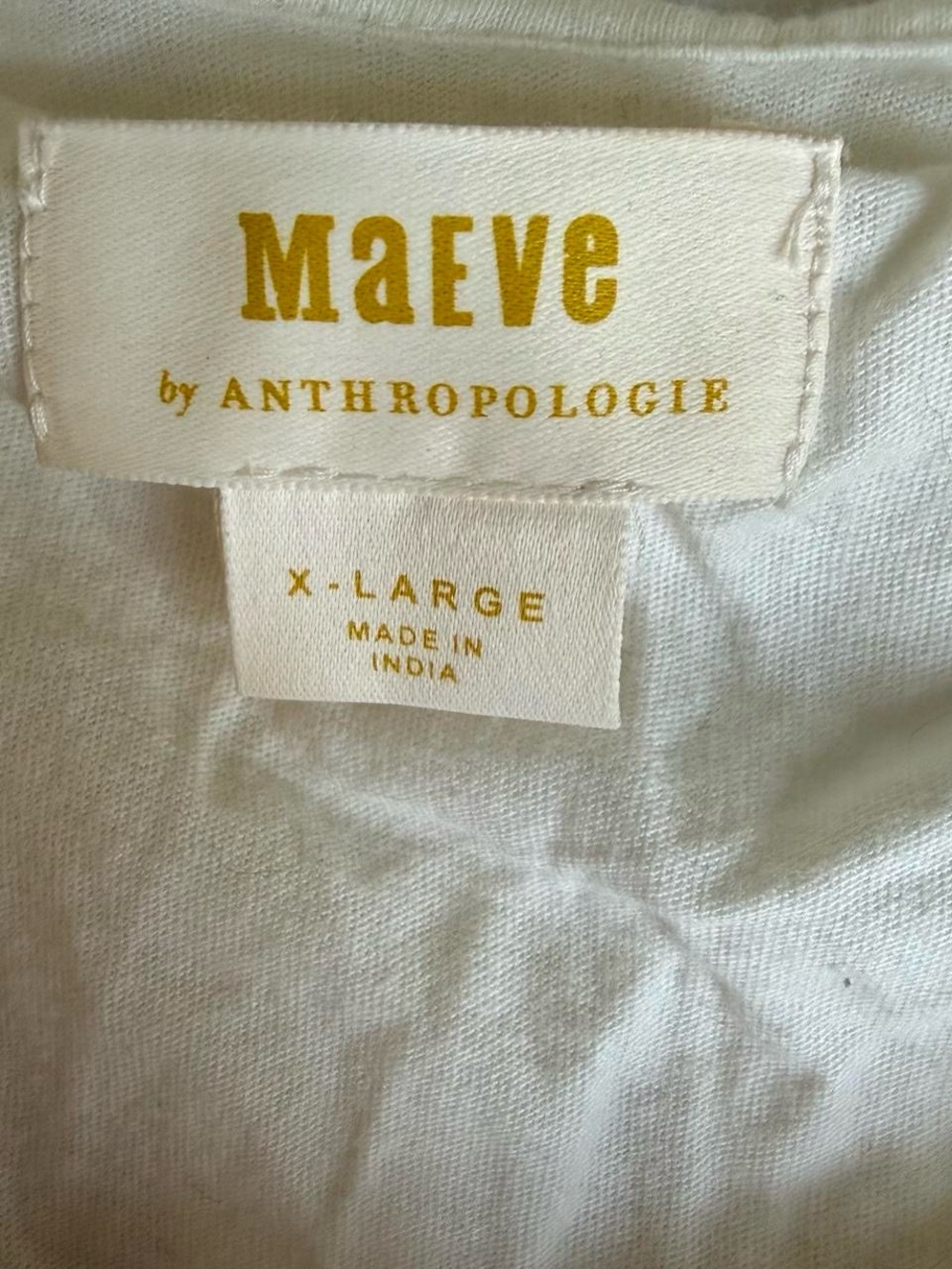 Anthropologie Maeve White Off The Shoulder Ruffle Swing Blouse Women’s Size XL - Picture 2 of 6